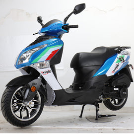 Free Shipping! X-PRO Fiji 150cc Moped Scooter with 13" Aluminum Wheels, Electric/Kick Start! Large Headlights!