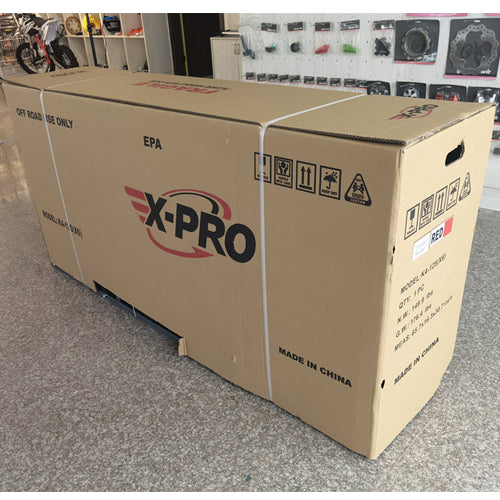 Free Shipping! X-PRO X6 125cc Dirt Bike with 4-Speed Manual Transmission, Electric/Kick Start, Big 19in/16in Tires! Perimeter Cradle Type Steel Frame!