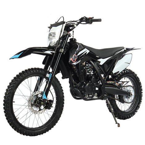 Free Shipping! X-PRO Titan 250cc Dirt Bike with LED Headlight, 5-Speed Manual Transmission, Electric/Kick Start! Big 21