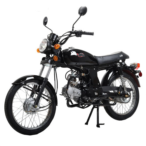 Free Shipping! X-PRO 125cc Cafe Cruiser Racer Gas Bike Bicycle Style Motorcycle with Manual Transmission, Electric/Kick Start! Big 17in Wheels!