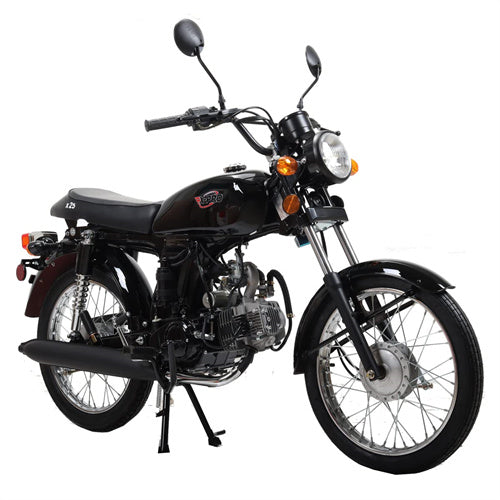 Free Shipping! X-PRO 125cc Cafe Cruiser Racer Gas Bike Bicycle Style Motorcycle with Manual Transmission, Electric/Kick Start! Big 17in Wheels!
