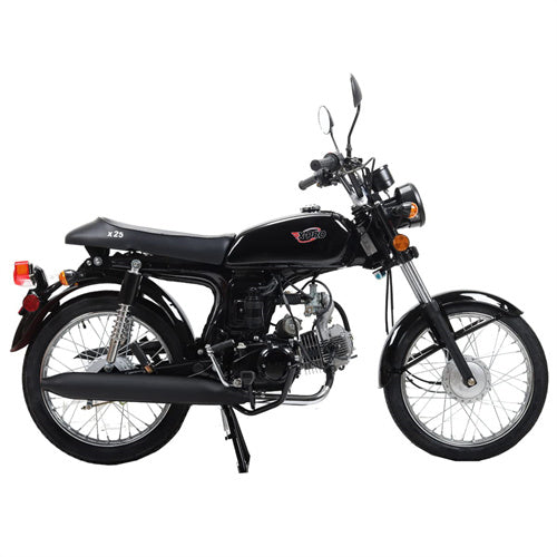 Free Shipping! X-PRO 125cc Cafe Cruiser Racer Gas Bike Bicycle Style Motorcycle with Manual Transmission, Electric/Kick Start! Big 17in Wheels!