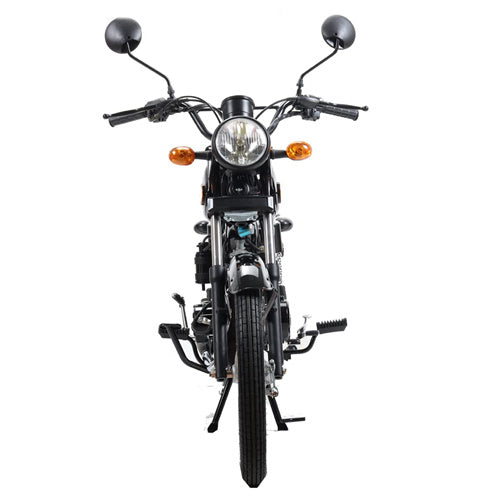 Free Shipping! X-PRO 125cc Cafe Cruiser Racer Gas Bike Bicycle Style Motorcycle with Manual Transmission, Electric/Kick Start! Big 17in Wheels!
