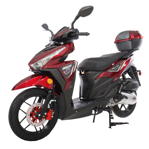 Free Shipping! X-PRO Saipan 200 EFI Electronic Fuel Injection Scooter with CVT Transmission, 14in Alloy Wheels, LED Headlights! Assembled In Crate!